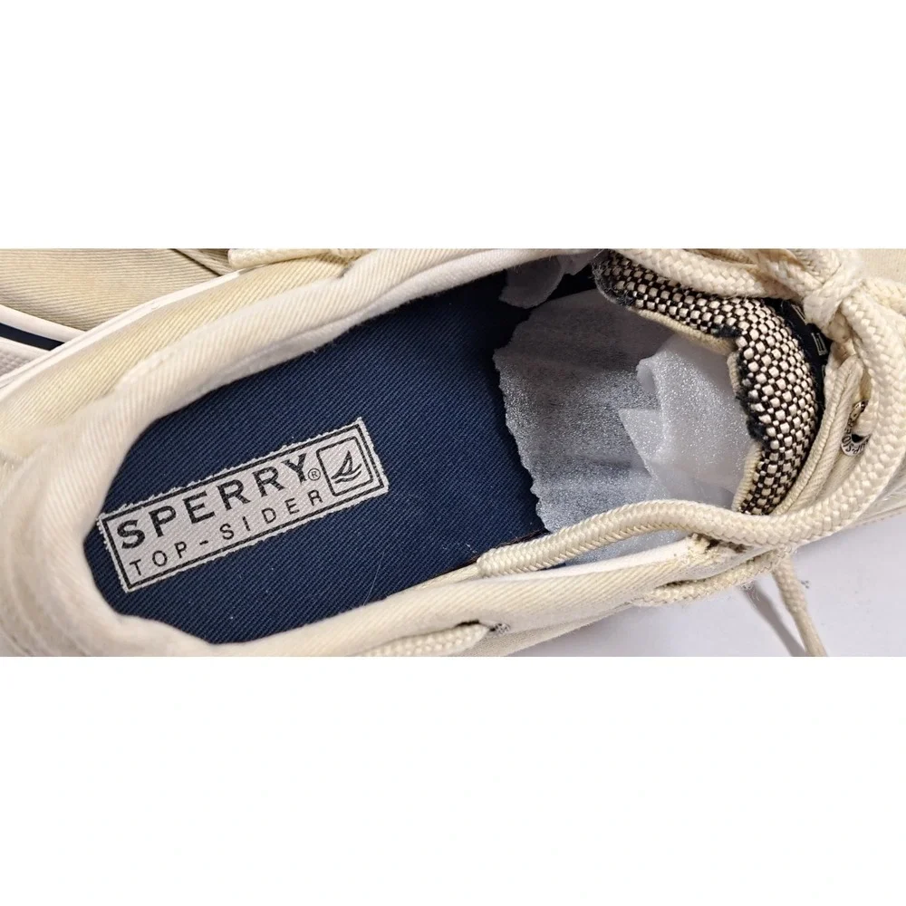 Sperry Top‎ Siders Men's Halyard 2-Eye Boat Shoes Tan Beige Size 8M